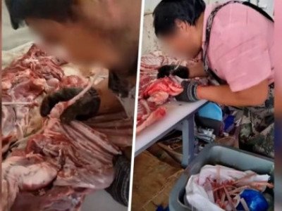 양고기를 입으로 손질…또 불거진 중국 '위생 논란'